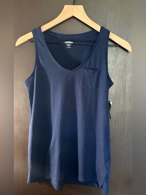 Old Navy Navy V-Neck Pocket Tank
